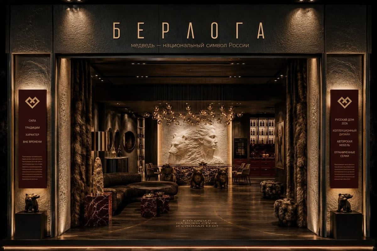 Стенд «Берлога» на выставке «Русский дом 2026»: вход